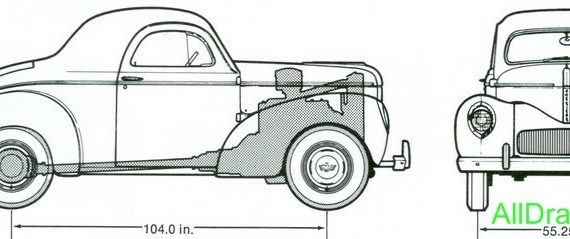 Willys Model 441 (1941) (Villus Model 441 (1941)) - drawings (drawings) of the car